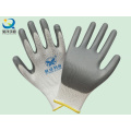 Poliéster Shell Nitrilo recubierto guantes de trabajo de seguridad (N6007)